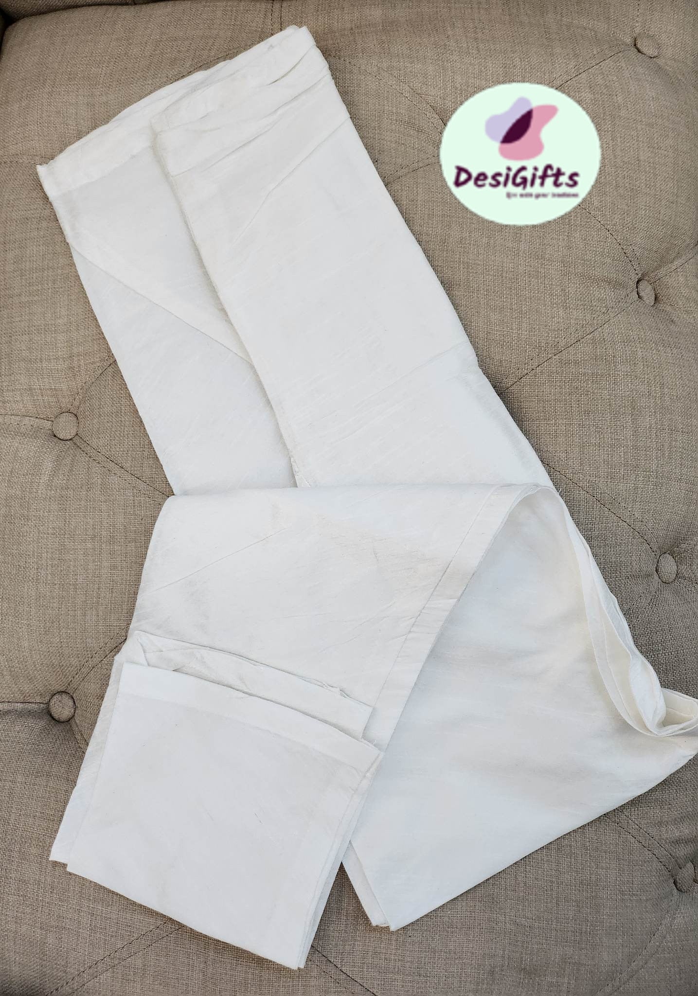 Men's Floral Linen Kurta Pajamas with Pants - Shafalie's Fashions